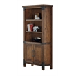 Rustic Open Wood Bookcase Office Shelving Storage Cabinet Fully Assembled Brown