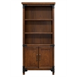 Rustic Open Wood Bookcase Office Shelving Storage Cabinet Fully Assembled Brown