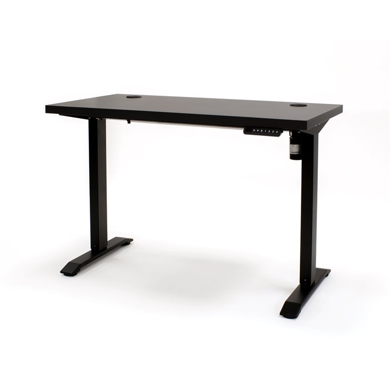 Electric Height Adjustable Desk Laminate Wood Sit-Stand Table Office Desk Black