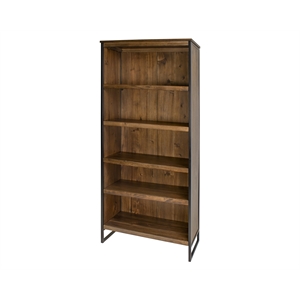 industrial open wood bookcase bookcase shelves office storage brown