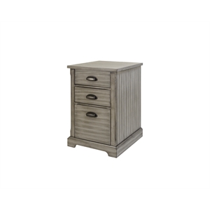 traditional three drawer wood file drawer storage cabinet gray