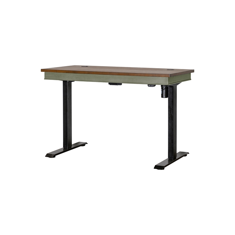 Farmhouse Electric Sit/Stand Desk Height Adjustable Green Wood