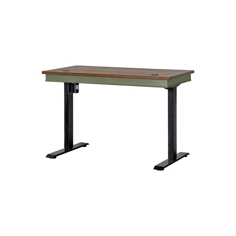 Farmhouse Electric Sit/Stand Desk Height Adjustable Green Wood