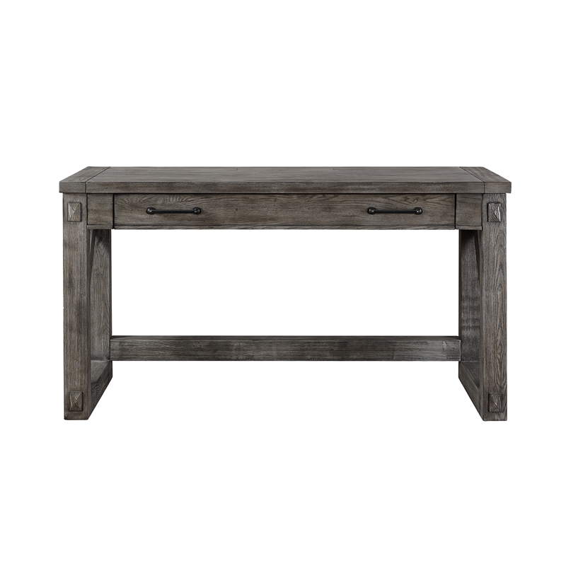 Avondale Writing Desk Writing Table Wood Office Desk Finished all Sides Gray