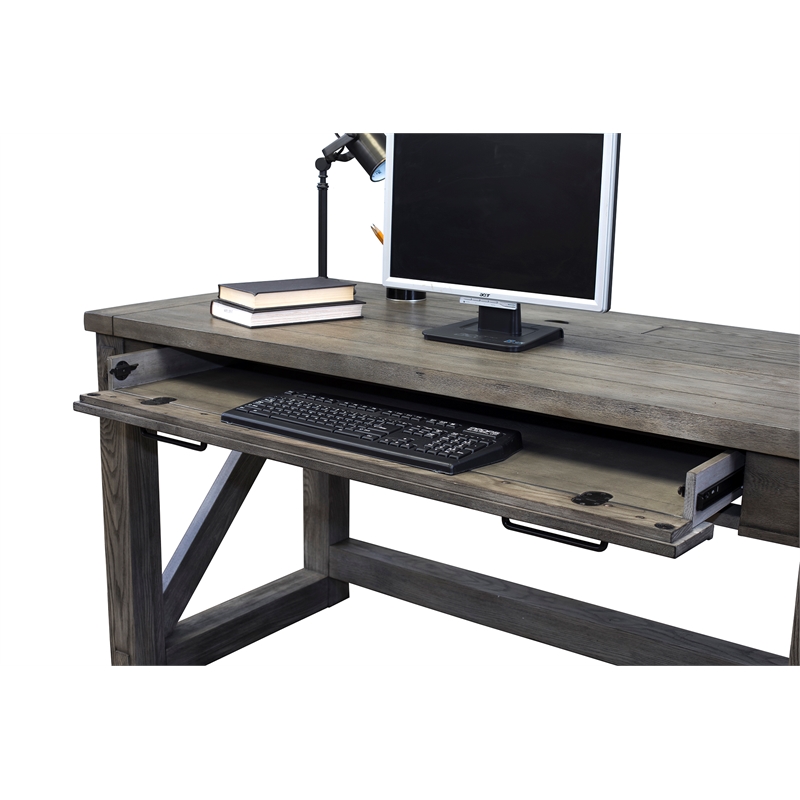 Avondale Writing Desk Writing Table Wood Office Desk Finished all Sides Gray