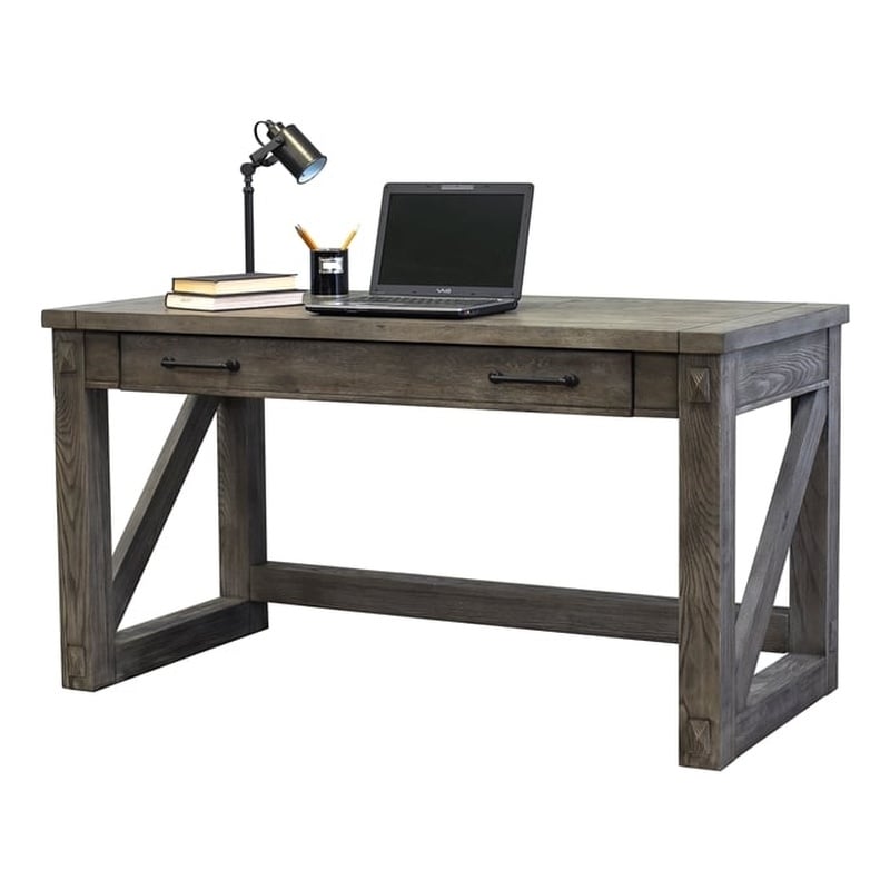 Avondale Writing Desk Writing Table Wood Office Desk Finished all Sides Gray