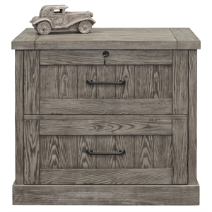 avondale wood lateral file with locking file drawer fully assembled gray