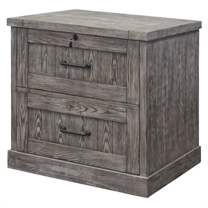 Martin Furniture Avondale 1-Drawer Wood Lateral File in Gray