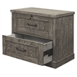 Martin Furniture Avondale 1-Drawer Wood Lateral File in Gray