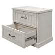 Avondale Wood Lateral File With Locking File Drawer Fully Assembled White