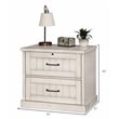 Avondale Wood Lateral File With Locking File Drawer Fully Assembled White