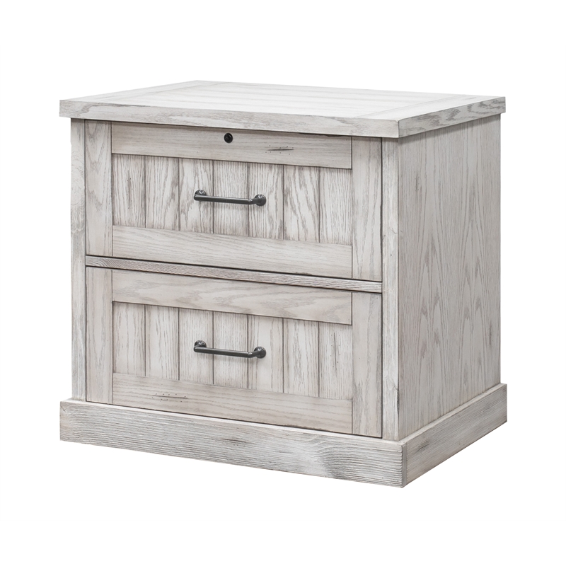 Avondale Wood Lateral File With Locking File Drawer Fully Assembled White