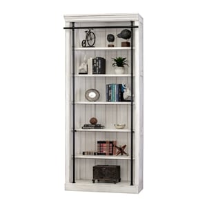 avondale 8' tall wood bookcase display shelf for office fully assembled white