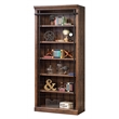 Avondale 8' Tall Bookcase Wall With Ladder Storage Organizer Display  Brown