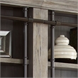 Avondale 8' Tall Bookcase Wall With Ladder Storage Organizer Display Gray