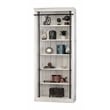 Avondale 8' Tall Wood Bookcase Wall With Ladder Storage Organizer Display White
