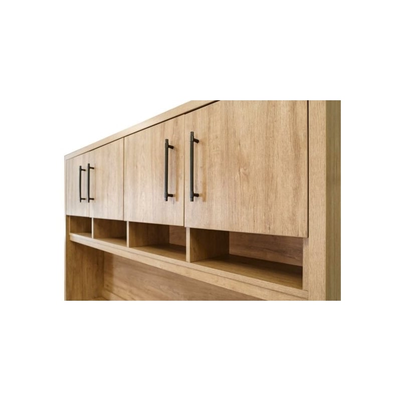 Martin Furniture Wood Home Office Hutch in Light Brown Laminate