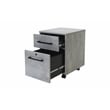 Modern Two Drawer Wood Laminate File Cabinet Fully Assembled Concrete Gray
