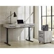 Modern Two Drawer Wood Laminate File Cabinet Fully Assembled Concrete Gray
