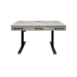 Modern Wood Laminate Office Electronic Sit Stand Desk  Concrete Gray