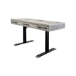 Modern Wood Laminate Office Electronic Sit Stand Desk  Concrete Gray