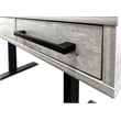 Modern Wood Laminate Office Electronic Sit Stand Desk  Concrete Gray