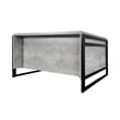 Modern Wood Laminate Double Pedestal Executive Desk Concrete Gray