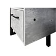 Modern Wood Laminate Double Pedestal Executive Desk Concrete Gray