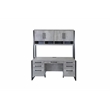 Modern Wood Laminate Office Desk Fully Assembled Concrete Gray