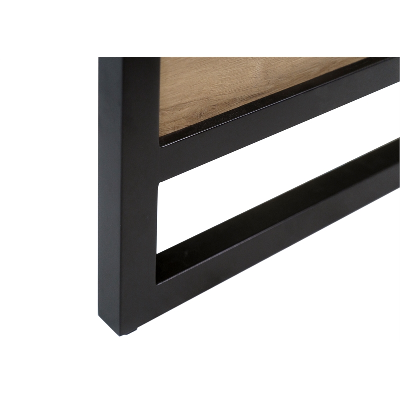 Modern Wood Laminate Open L-Desk & Return Writing Table Light Brown