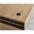 Modern Wood Laminate Double Pedestal Executive Desk  Light Brown