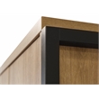 Contemporary Wood Laminate Hutch With Wood Doors Fully Assembled Light Brown