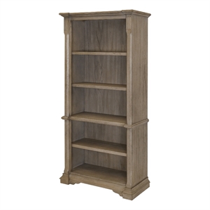 Martin Furniture Wood Open Bookcase Office Shelving in Light Brown