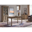 Martin Furniture Wood Bookcase With Doors Office Shelving in Light Brown