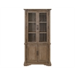 Martin Furniture Wood Bookcase With Doors Office Shelving in Light Brown
