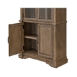 Martin Furniture Wood Bookcase With Doors Office Shelving in Light Brown