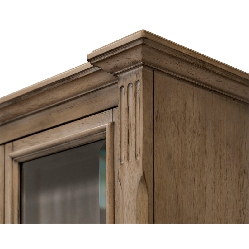 Martin Furniture Wood Bookcase With Doors Office Shelving in Light Brown
