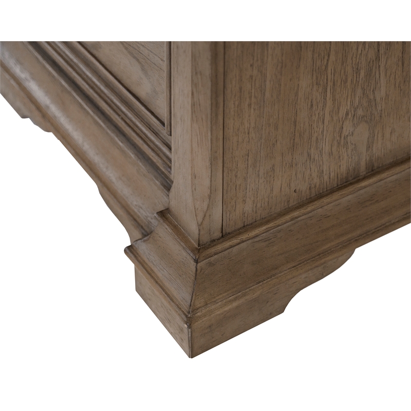 Martin Furniture Credenza Wood Office Desk Writing Table in Light Brown