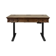 Martin Furniture Wood Electronic Sit Stand Desk Standing Desk in Brown