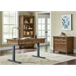 Martin Furniture Wood Electronic Sit Stand Desk Standing Desk in Brown