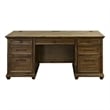 Martin Furniture Credenza Wood Office Desk Writing Table Storage Desk in Brown