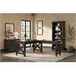 Traditional Wood Open Bookcase Office Shelving Storage Cabinet Dark Brown