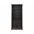 Traditional Wood Bookcase With Doors Office Shelving Storage Cabinet Dark Brown