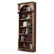 Traditional 8' Tall Wood Bookcase Office Storage Organizer Fully Assembled Brown
