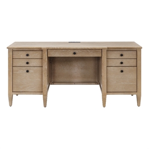 Modern Wood Credenza Wood Office Desk Writing  Fully Assembled Light Brown