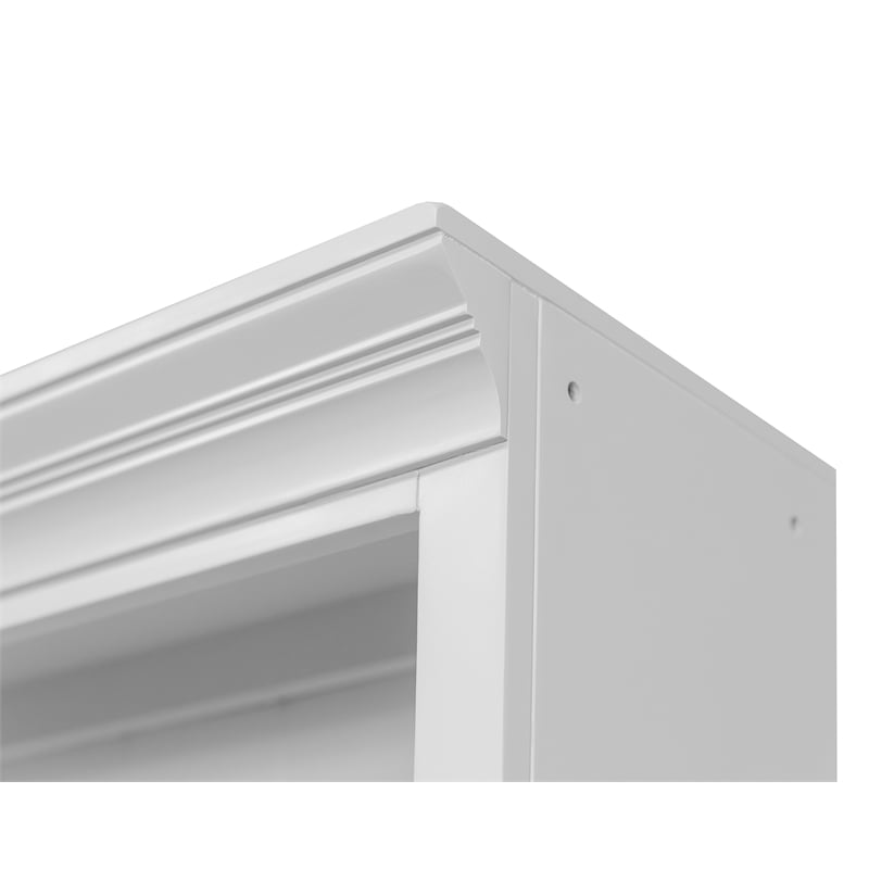 Modern Wood Open Bookcase Office Bookcase Fully Assembled White