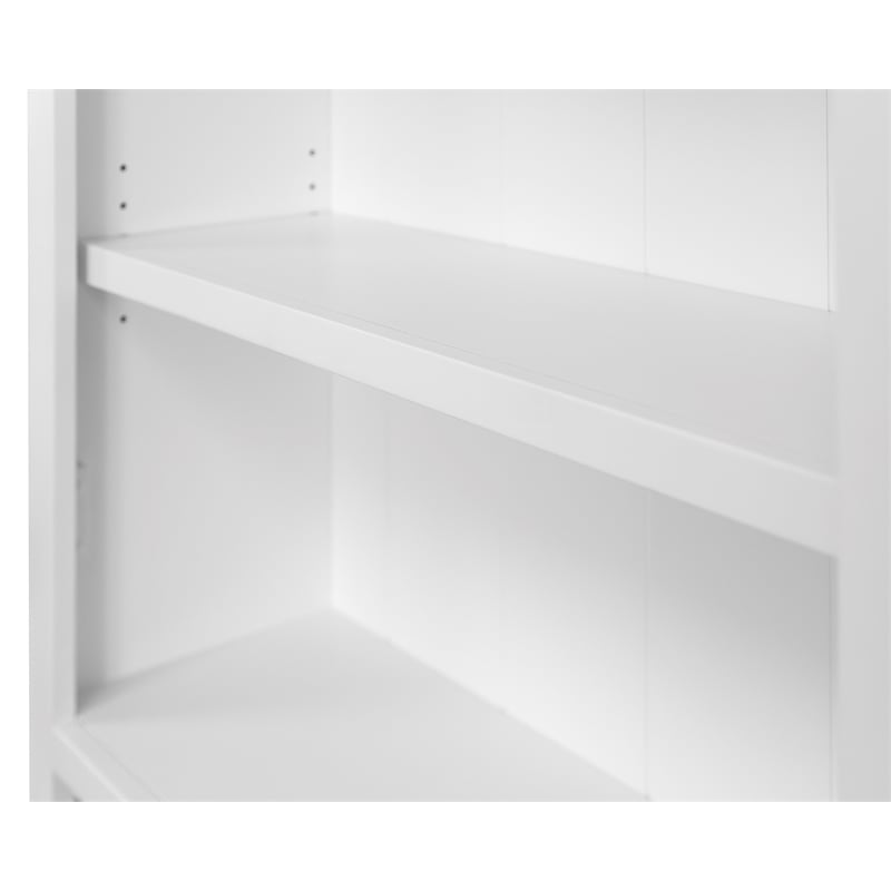 Modern Wood Open Bookcase Office Bookcase Fully Assembled White