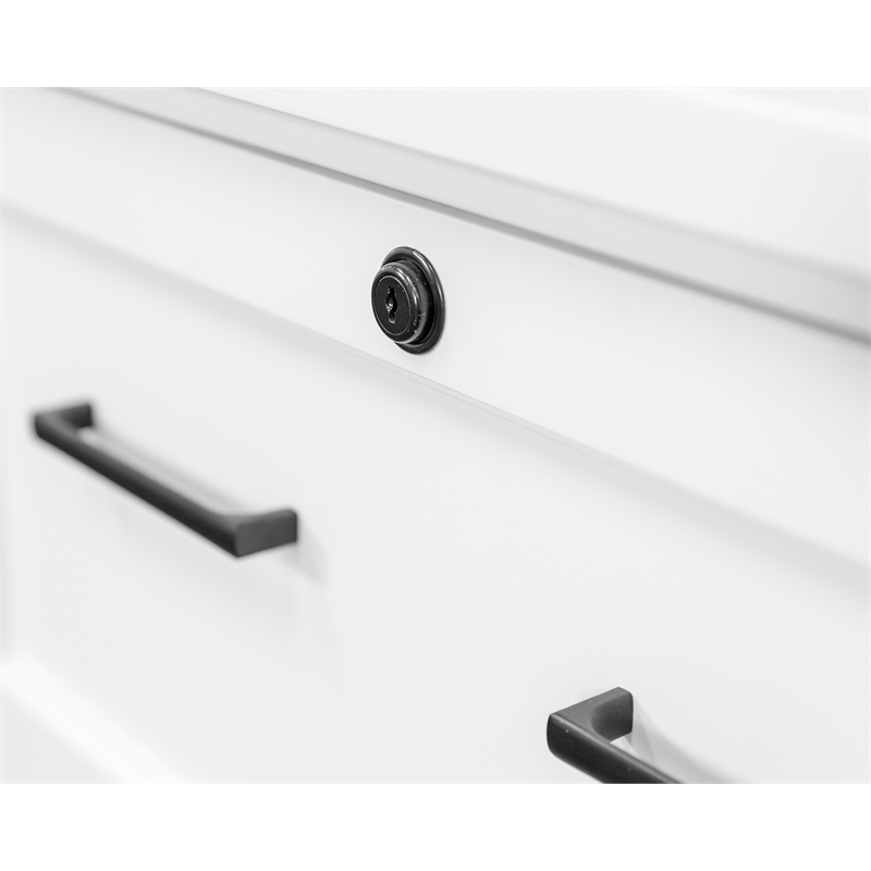 Modern Wood Lateral File Office Lateral File Storage Fully Assembled White