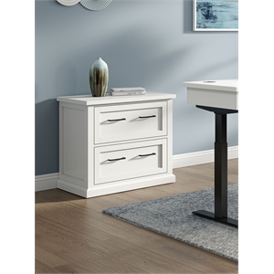 Modern Wood Lateral File Office Lateral File Storage Fully Assembled White