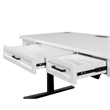 Modern Wood Electric Sit/Stand Desk Height Adjustable Table  Desk White